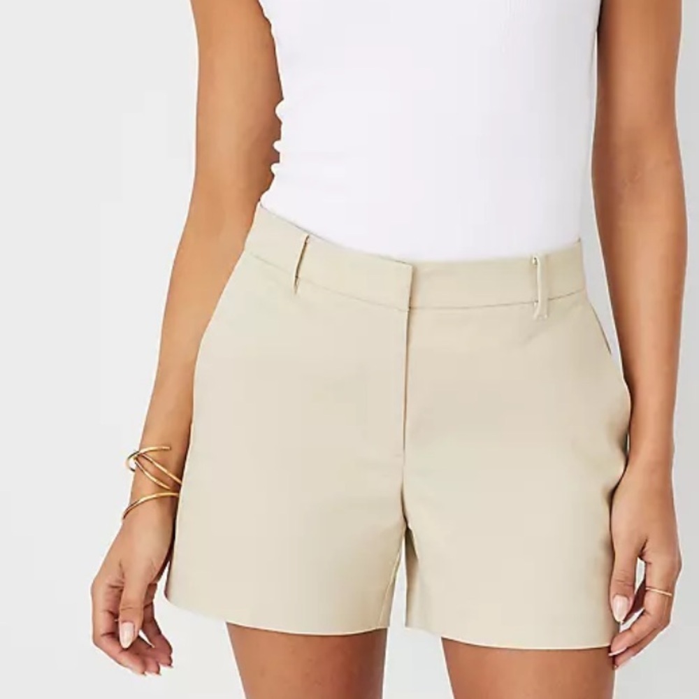 Ann Taylor Factory Beige Dress Shorts